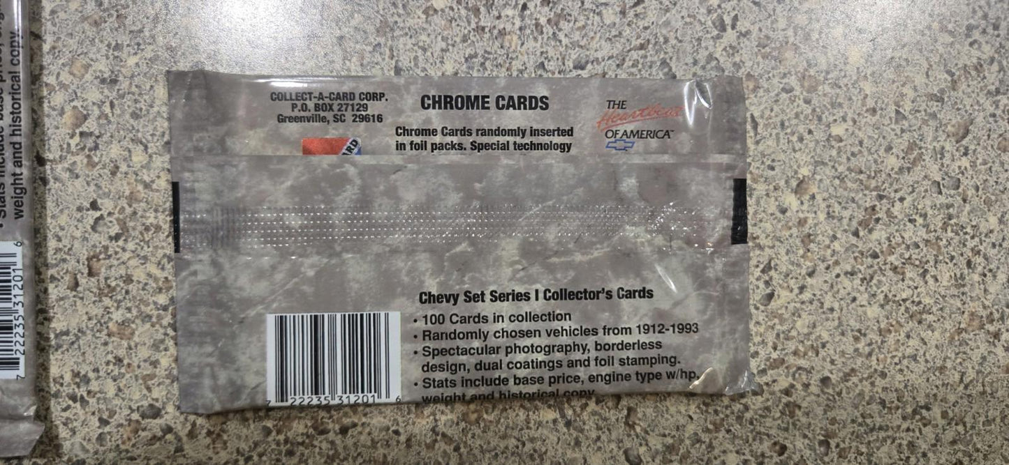 5 Pack Factory Sealed 1992 Collect A Card Chevy Set Series 1