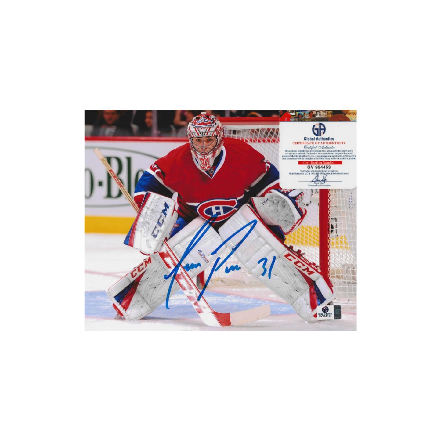 Carey Price Montreal Canadiens Autographed 8x10 Photo With COA