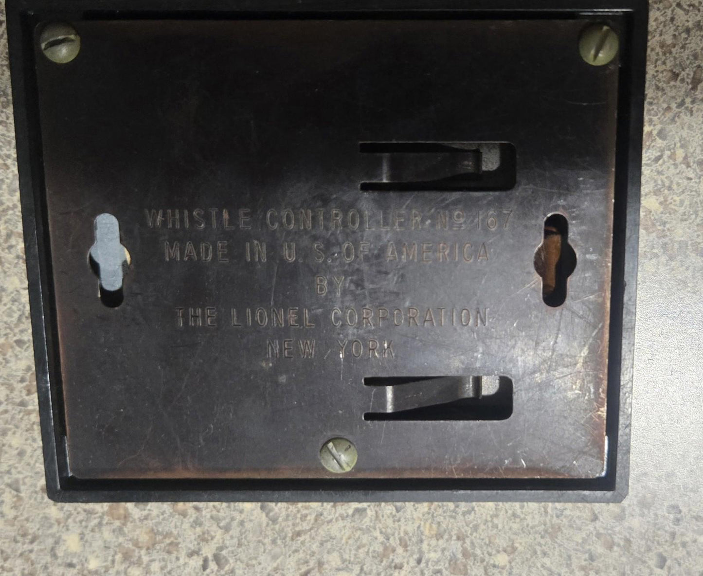 Vintage Lionel Trains O Scale #167 Whistle Controller Made In Usa With Box Black O Guage