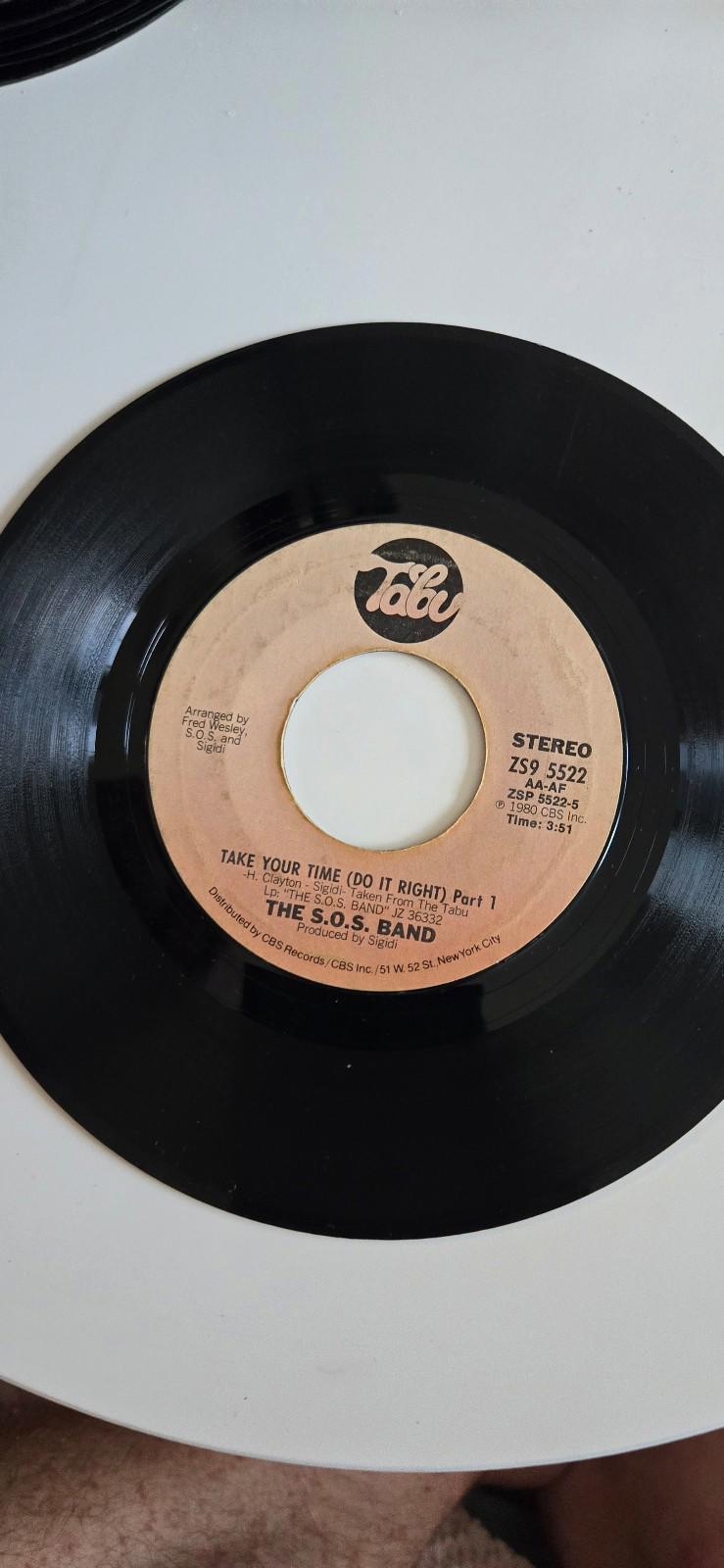 7-inch 45 RPM Vinyl Record "Take Your Time (Do It Right) Part 1&2" The S.O.S.