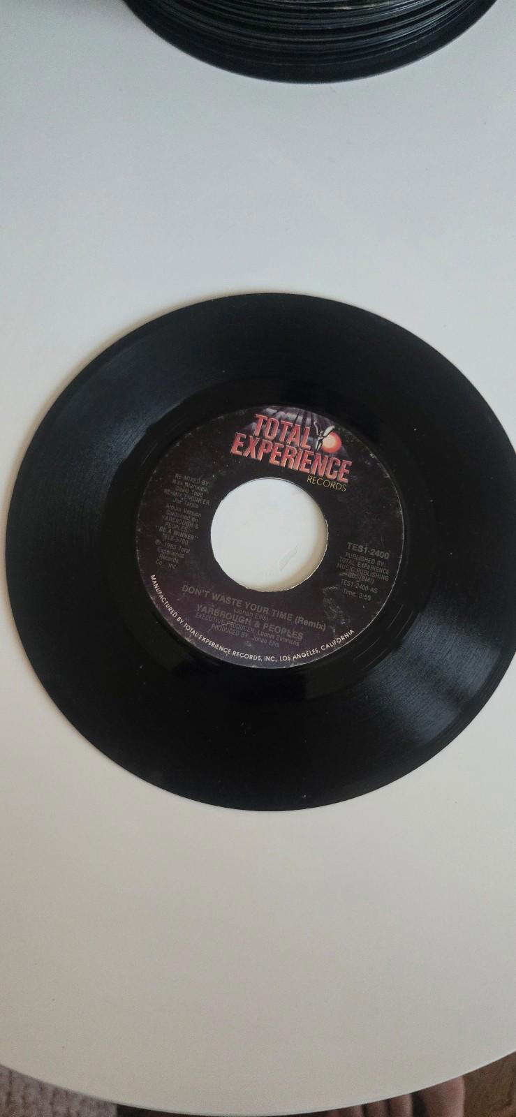 7-inch 45 RPM Vinyl "Don't Waste Your Time" & Remix by Yarbrough & Peoples.