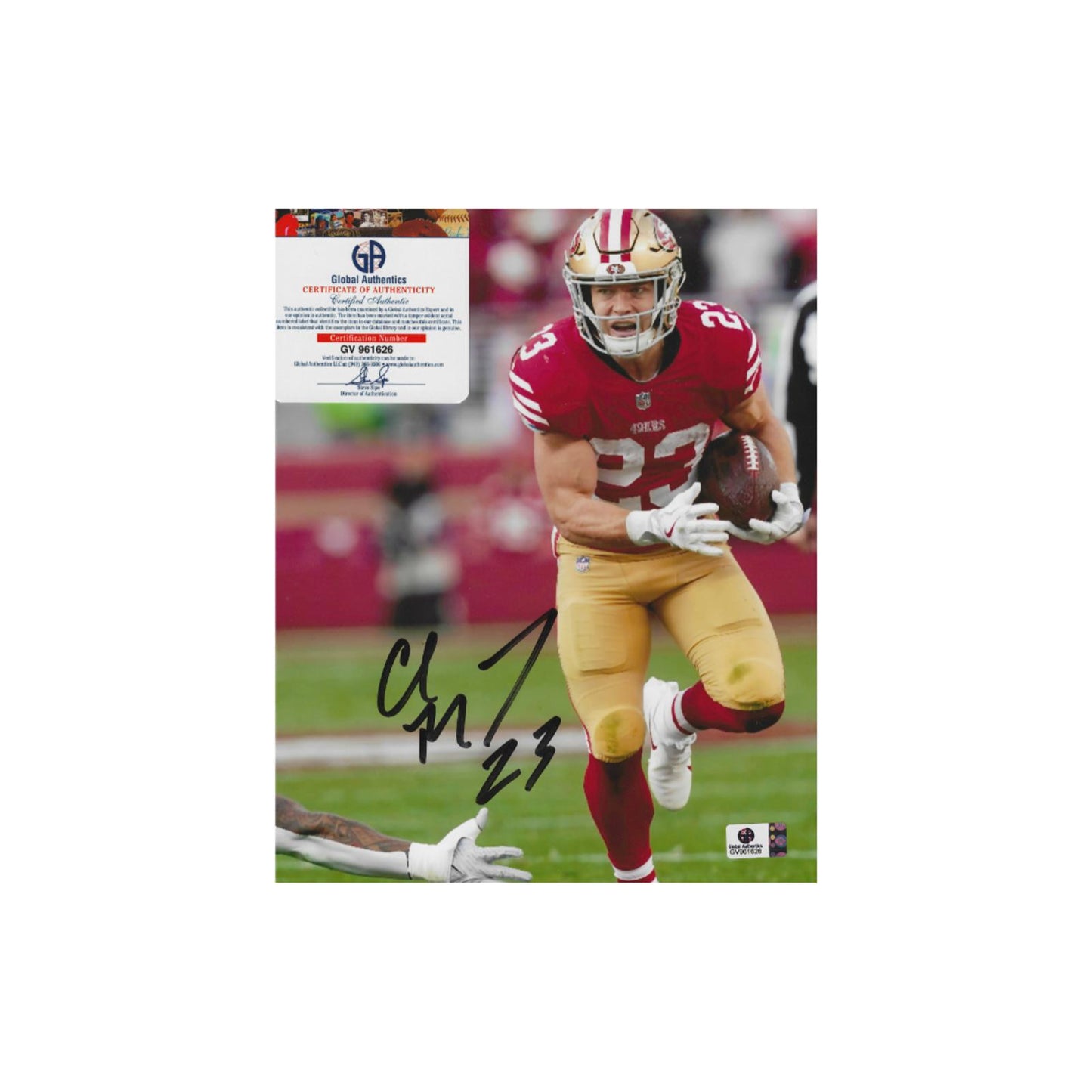 Christian McCaffery San Francisco 49ers Autographed 8x10 Photo With COA