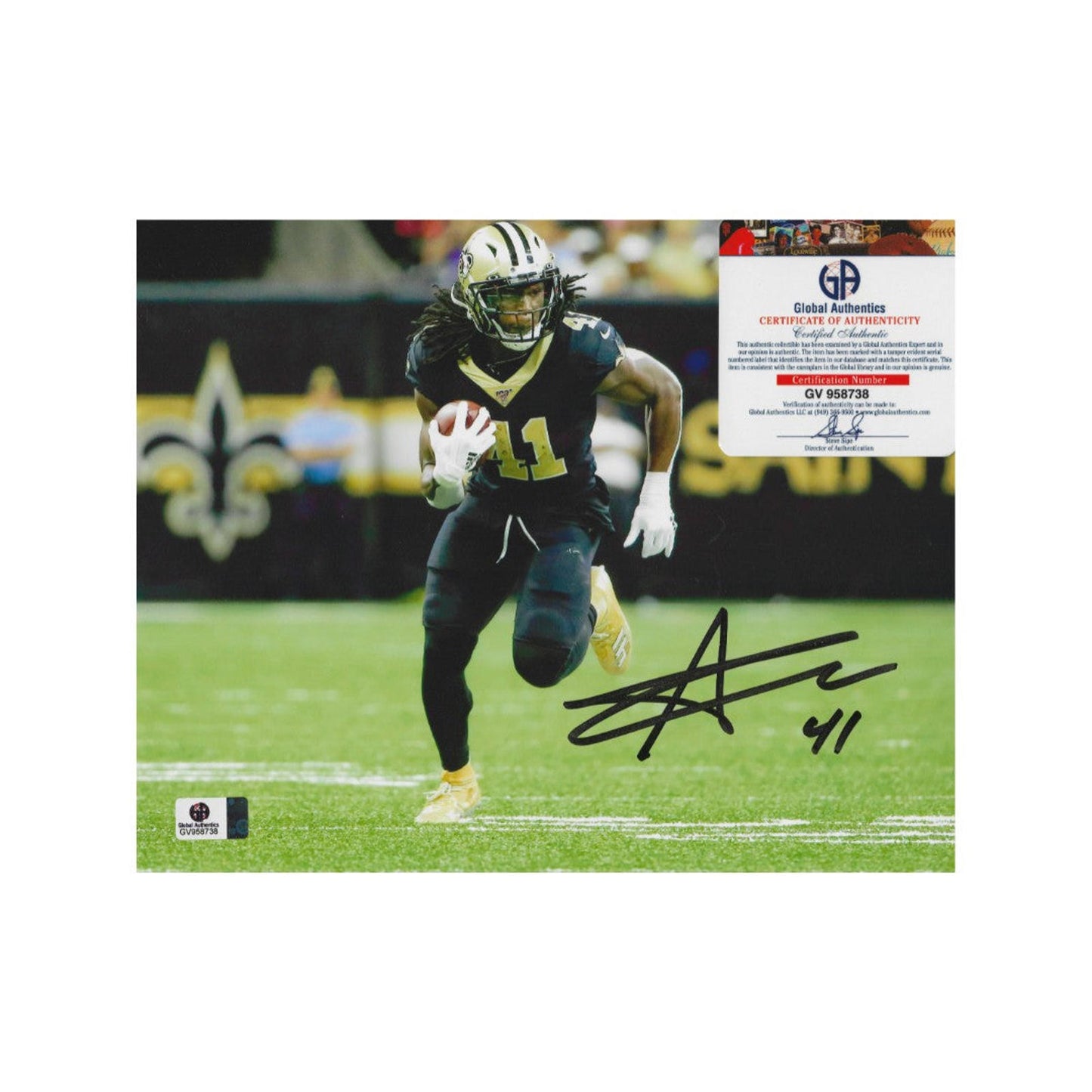 Alvin Kamara New Orleans Saints Autographed 8x10 Photo coa