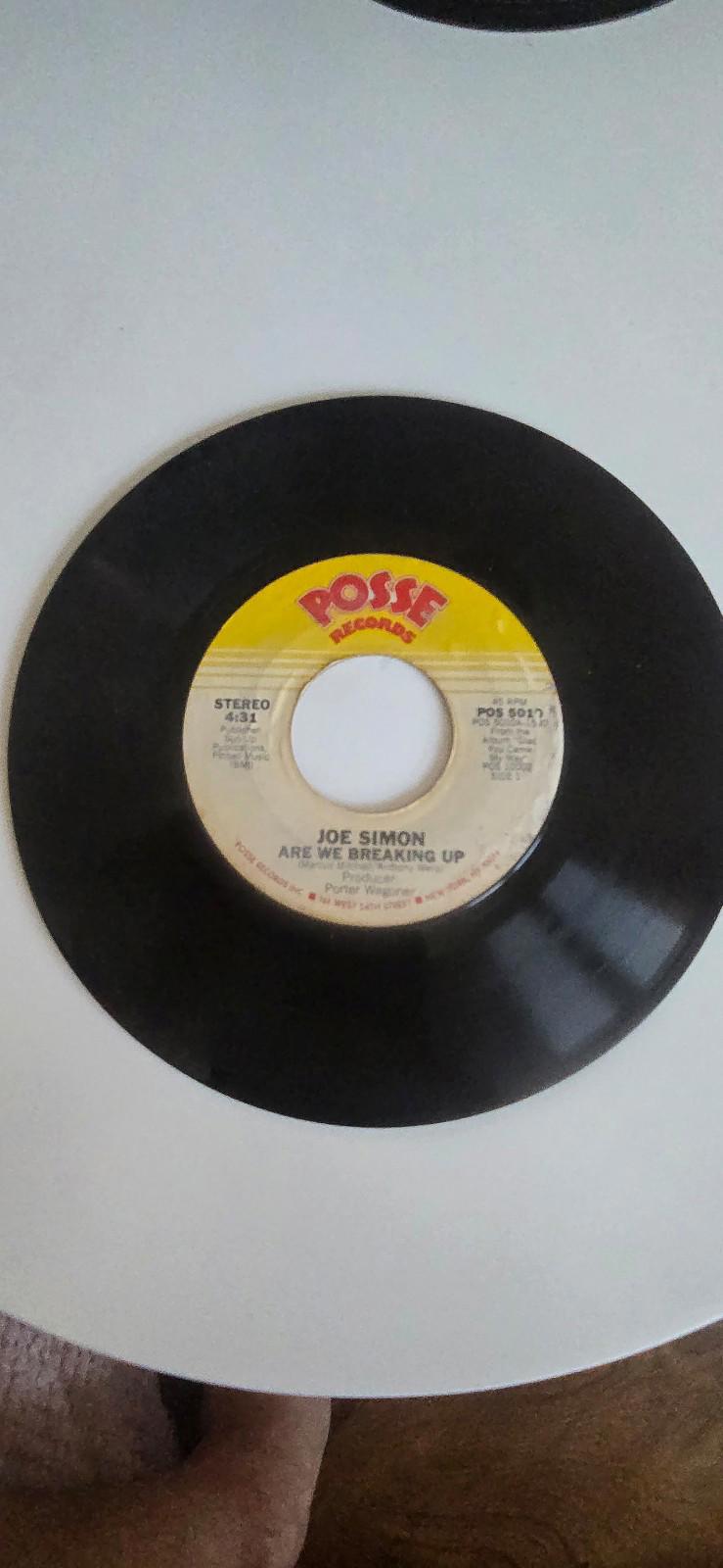 7-inch 45 RPM Vinyl Record "We're Together" "Are We Breaking Up?" By Joe Simon