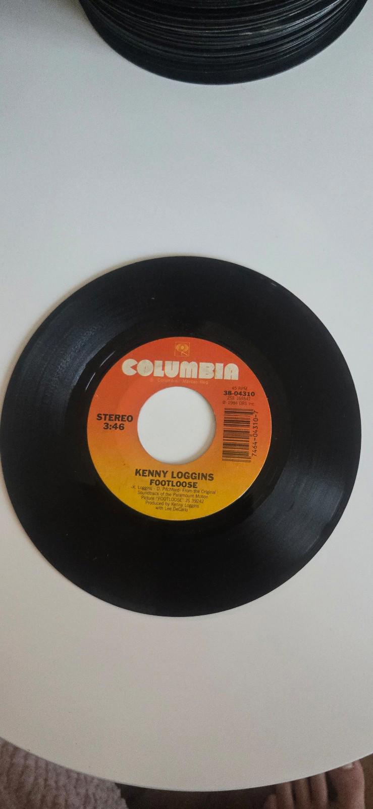 7-inch 45 RPM Vinyl Record "Footloose" "Swear Your Love" By Kenny Loggins