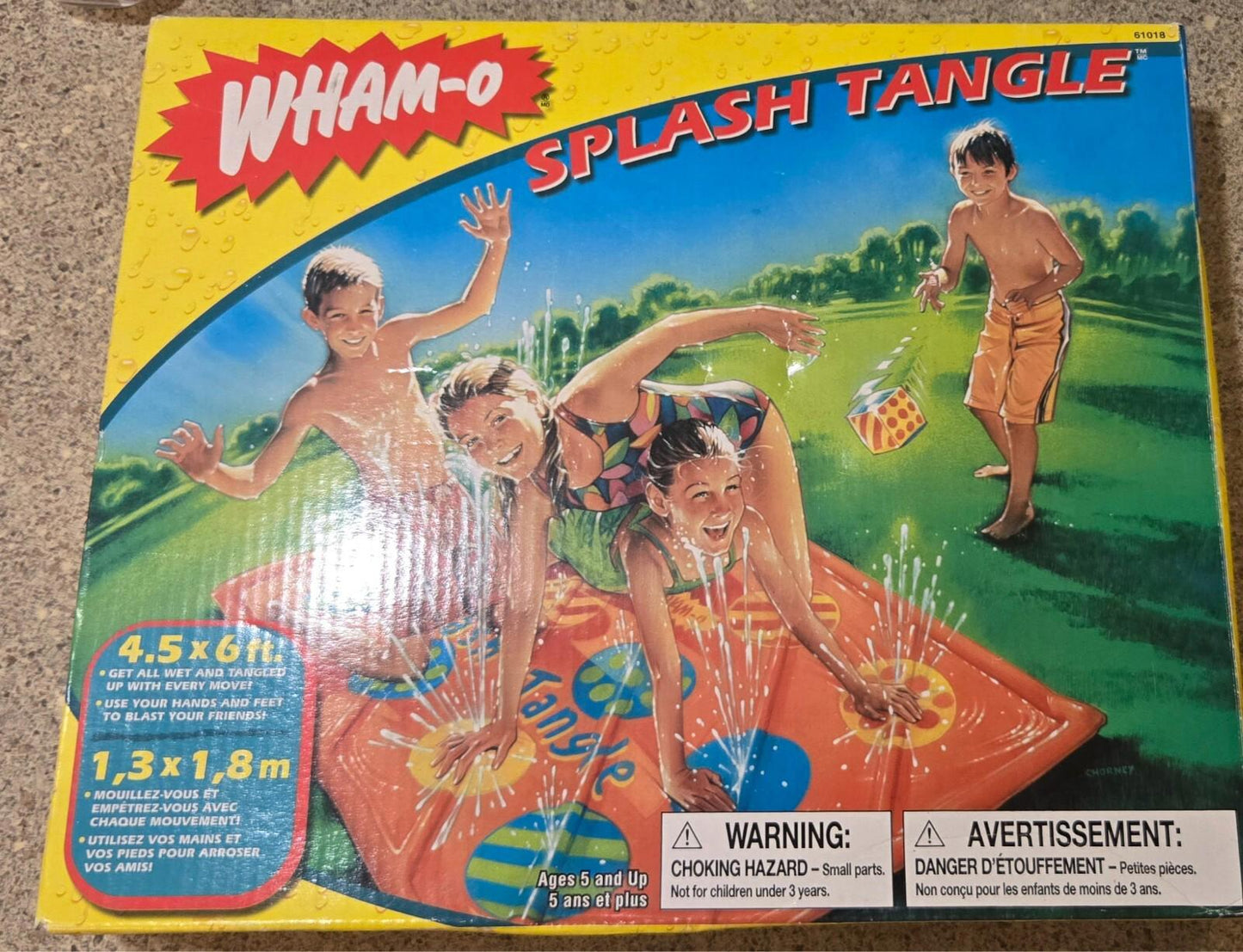 Wham-O Splash Tangle Outdoor Yard Twister Style Water Game Mat New in Box