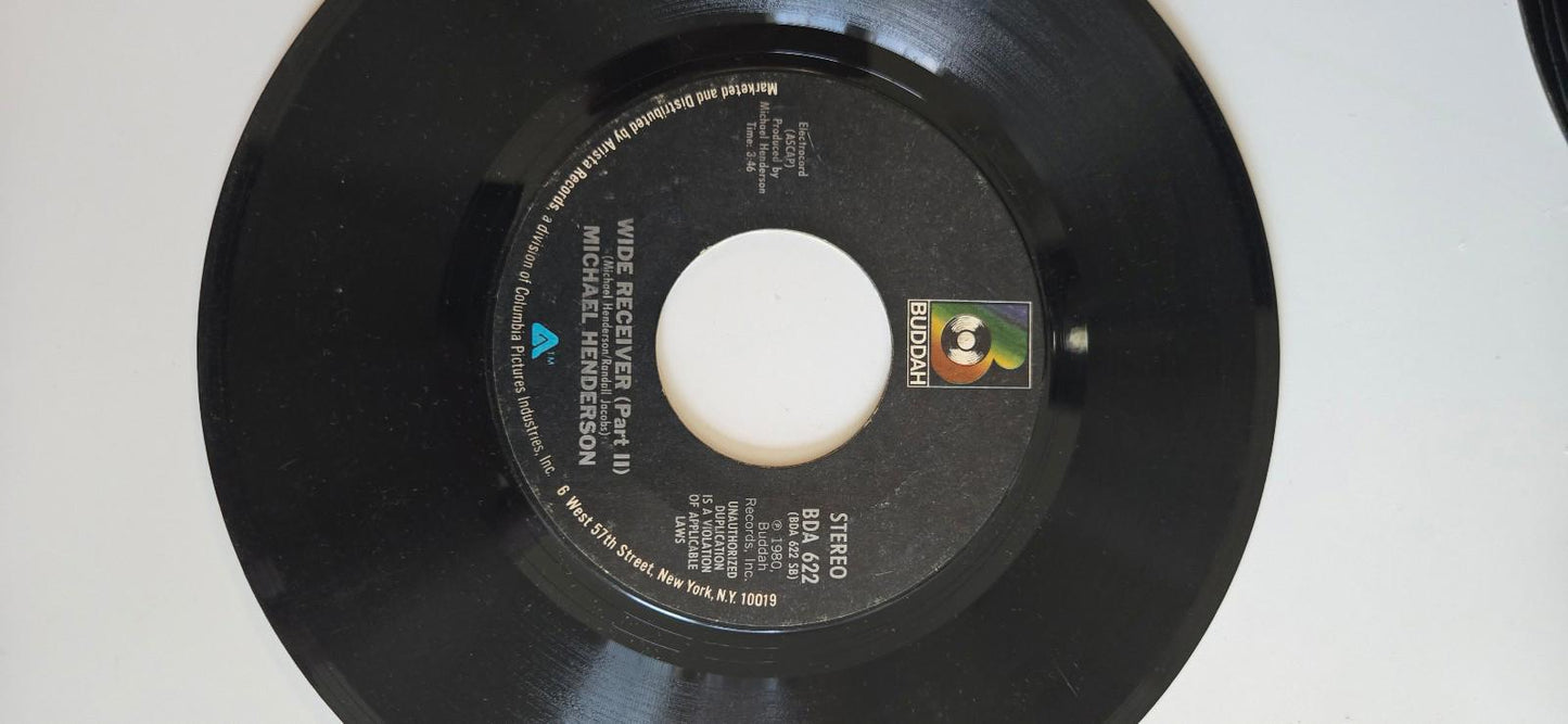 7-inch 45 RPM Vinyl Record "Wide Receiver (Part I & 2)" by Michael Henderso