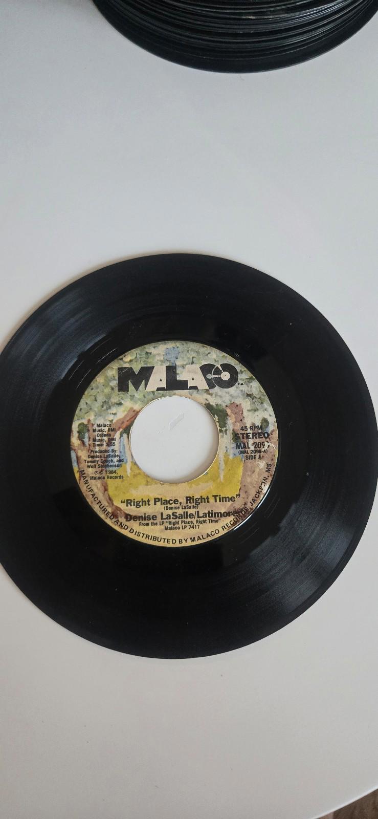 7-inch 45 RPM Vinyl "He's Not Available" "Right Place, Right Time"Denise LaSalle