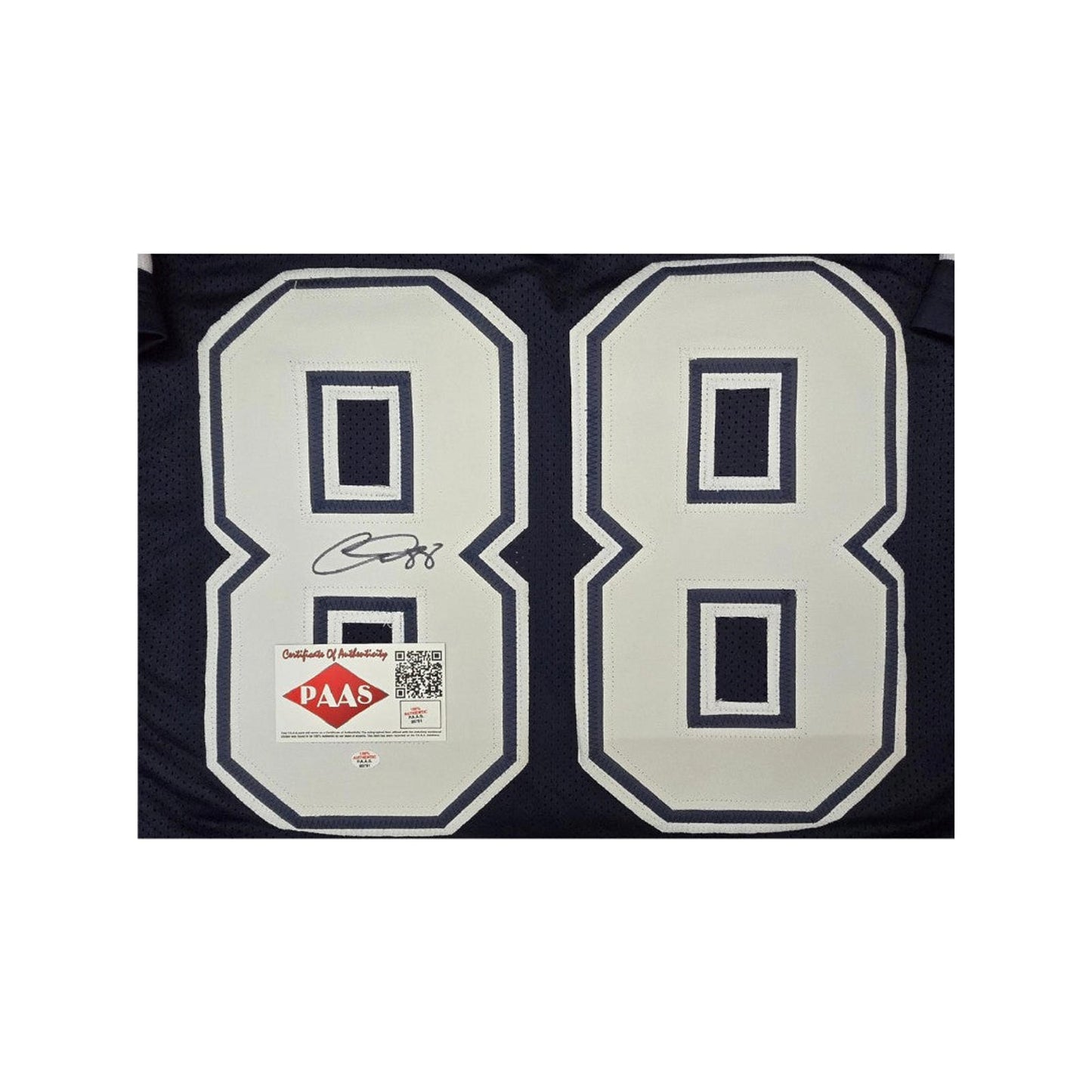 CeeDee Lamb of the Dallas Cowboys autographed football jersey COA