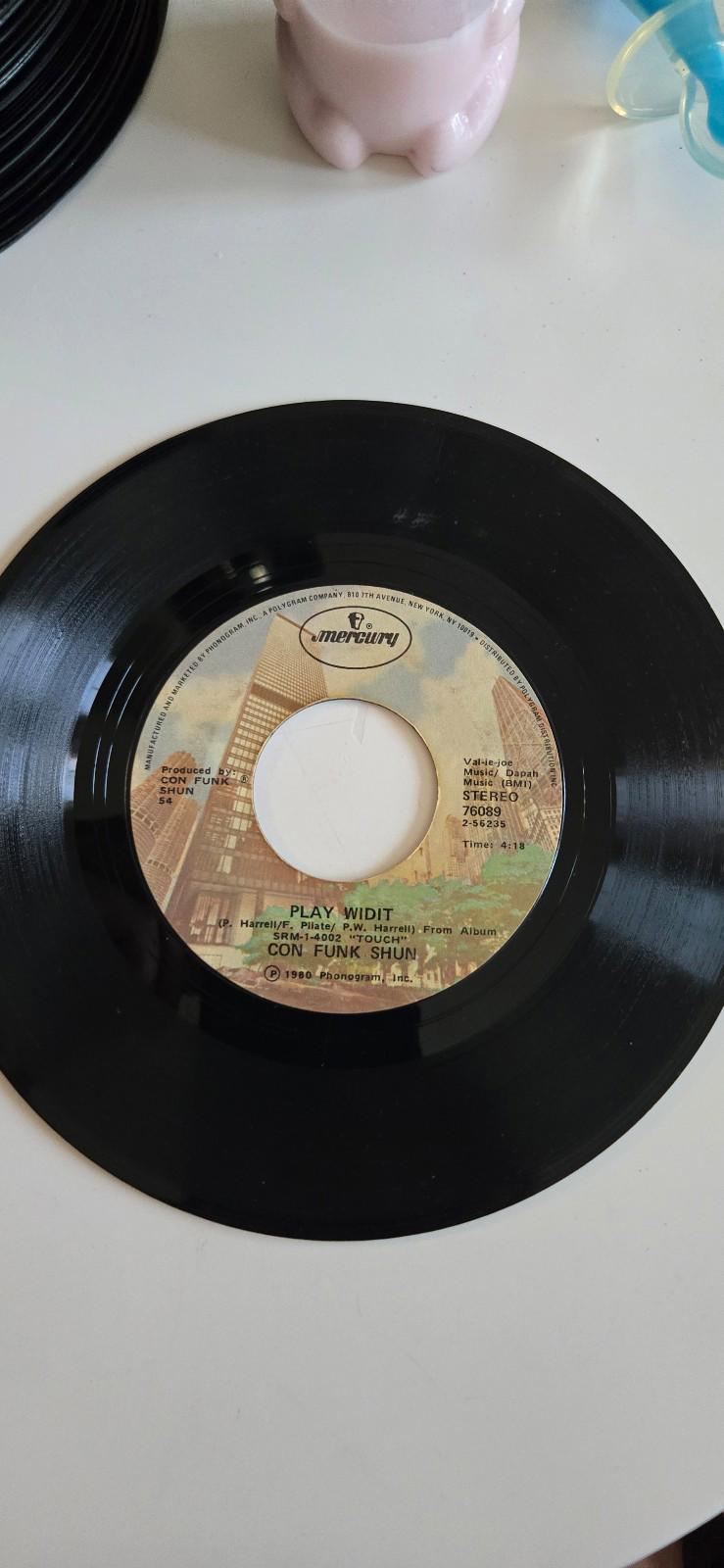 45 7-inch vinyl single by Con Funk ShunPlay Widit" and "Too Tight