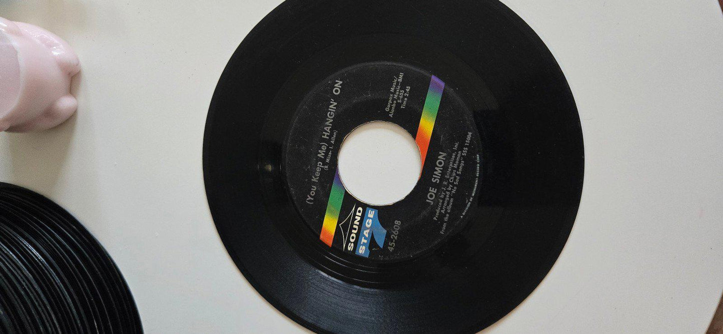7-inch 45 RPM Vinyl RecordLong Hot Summer"(You Keep Me) Hangin' On" By Joe Simon
