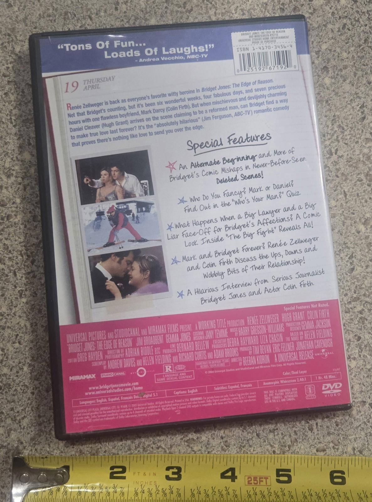 Bridget Jones: The Edge of Reason (DVD, 2005, Widescreen)