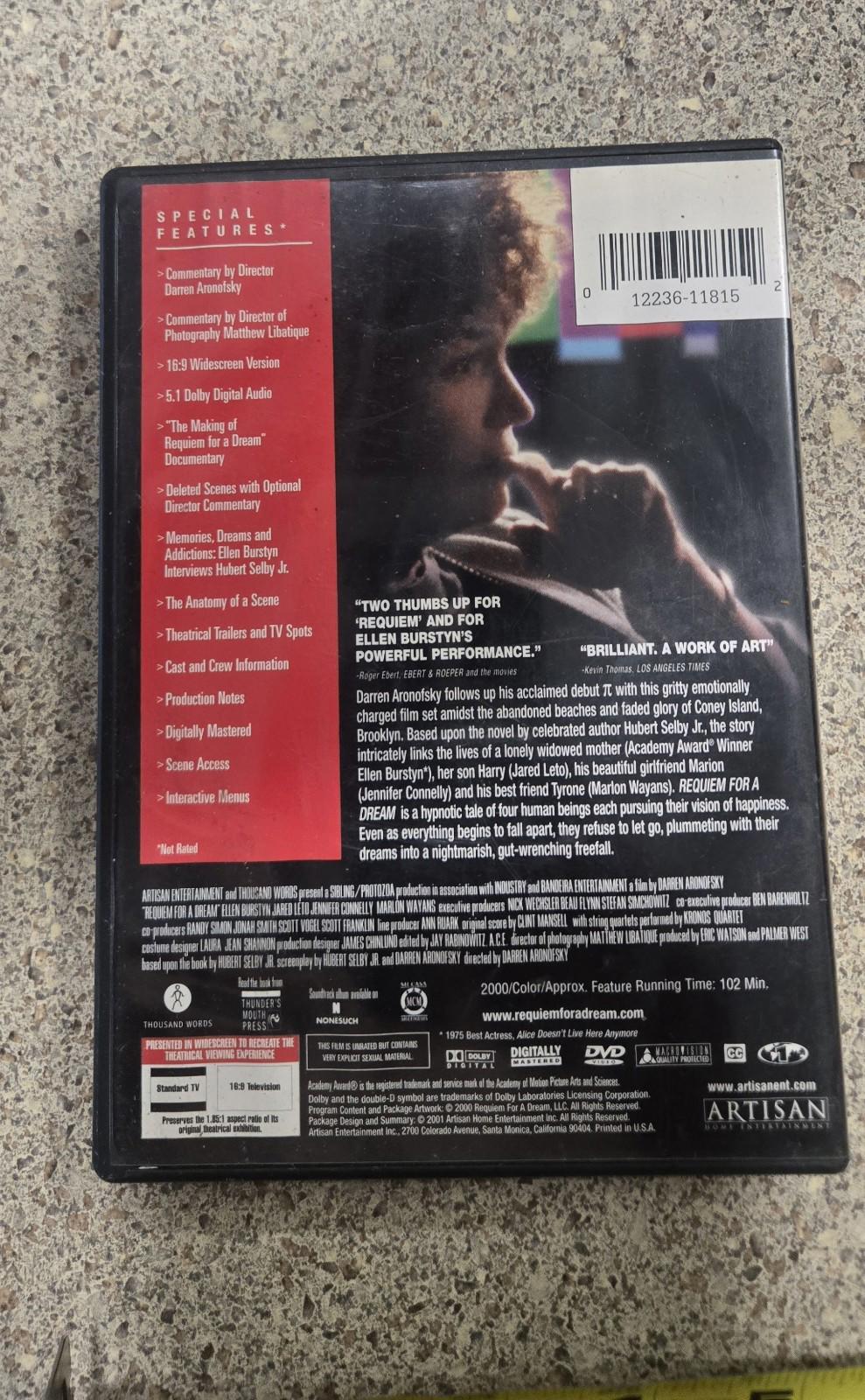 Requiem for a Dream (DVD, 2001, Unrated)