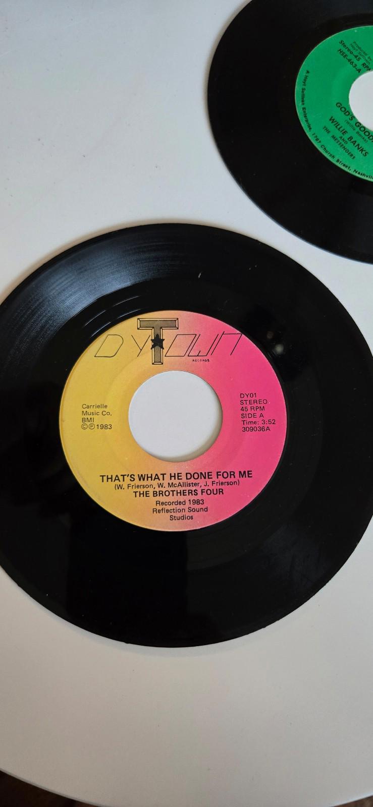 7-inch 45 RPM Vinyl That's What He Done For MeOld Time ReligionThe Brothers Four