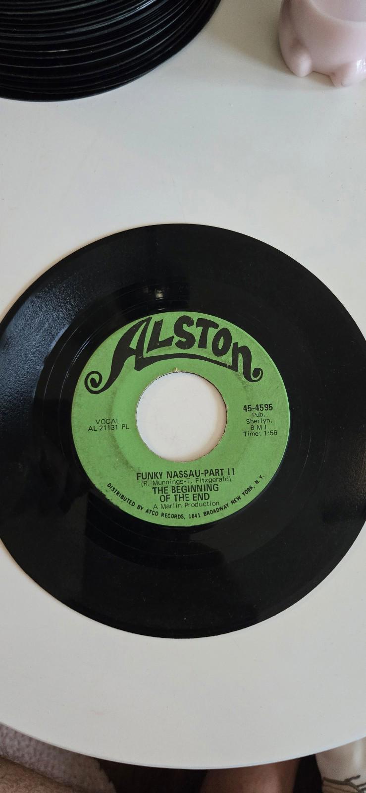 The Beginning of the End 45 RPM vinFunky Nassau -Part I, Funky Nassau - Part II"