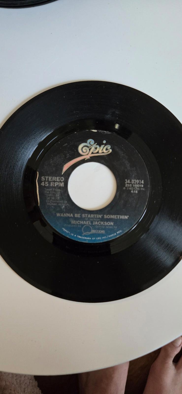 7-inch 45 RPM Vinyl Wanna Be Startin' Somethin'/ insturmental By Michael Jackson