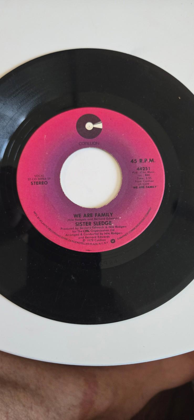 7-inch vinyl 45 RPM LPEasier To Love" and "We Are Family". by Sister Sledge