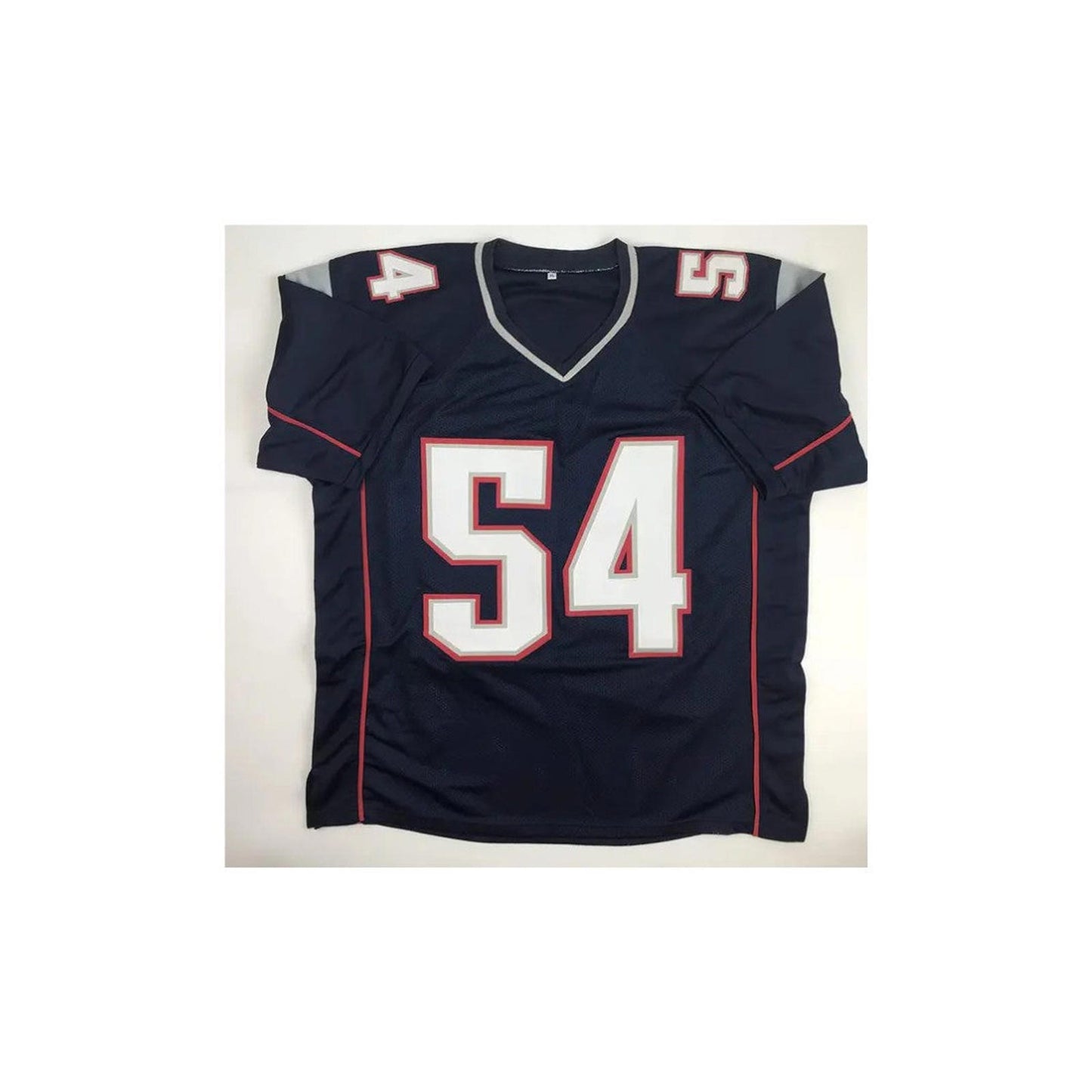 Autographed Tedy Bruschi New England Blue Football Jersey With COA