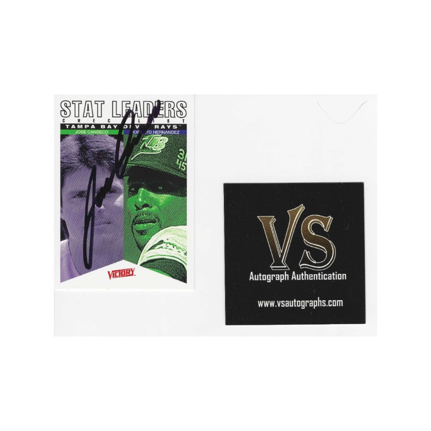 2000 UPPER DECK VICTORY JOSE CANSECO AUTOGRAPHED SIGNED CARD COA