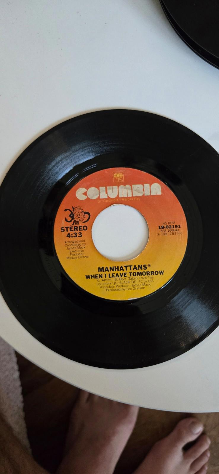 7-inch 45 RPM Vinyl Record Just One Moment AwayWhen I Leave Tomorrow The Manhatt