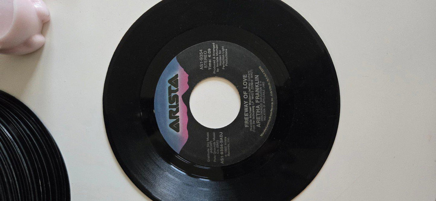 7-inch 45 RPM Vinyl "Until You Say You Love Me" "Who's Zoomin' Who" Aretha Frank