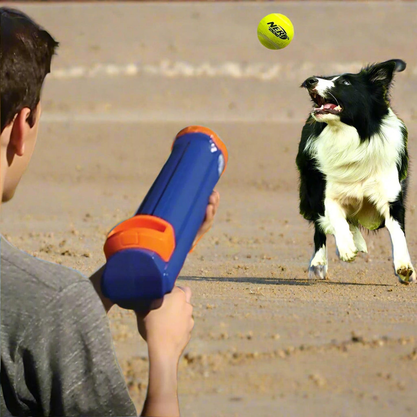 16” Tennis Ball Blaster Dog Toy with 4 Balls