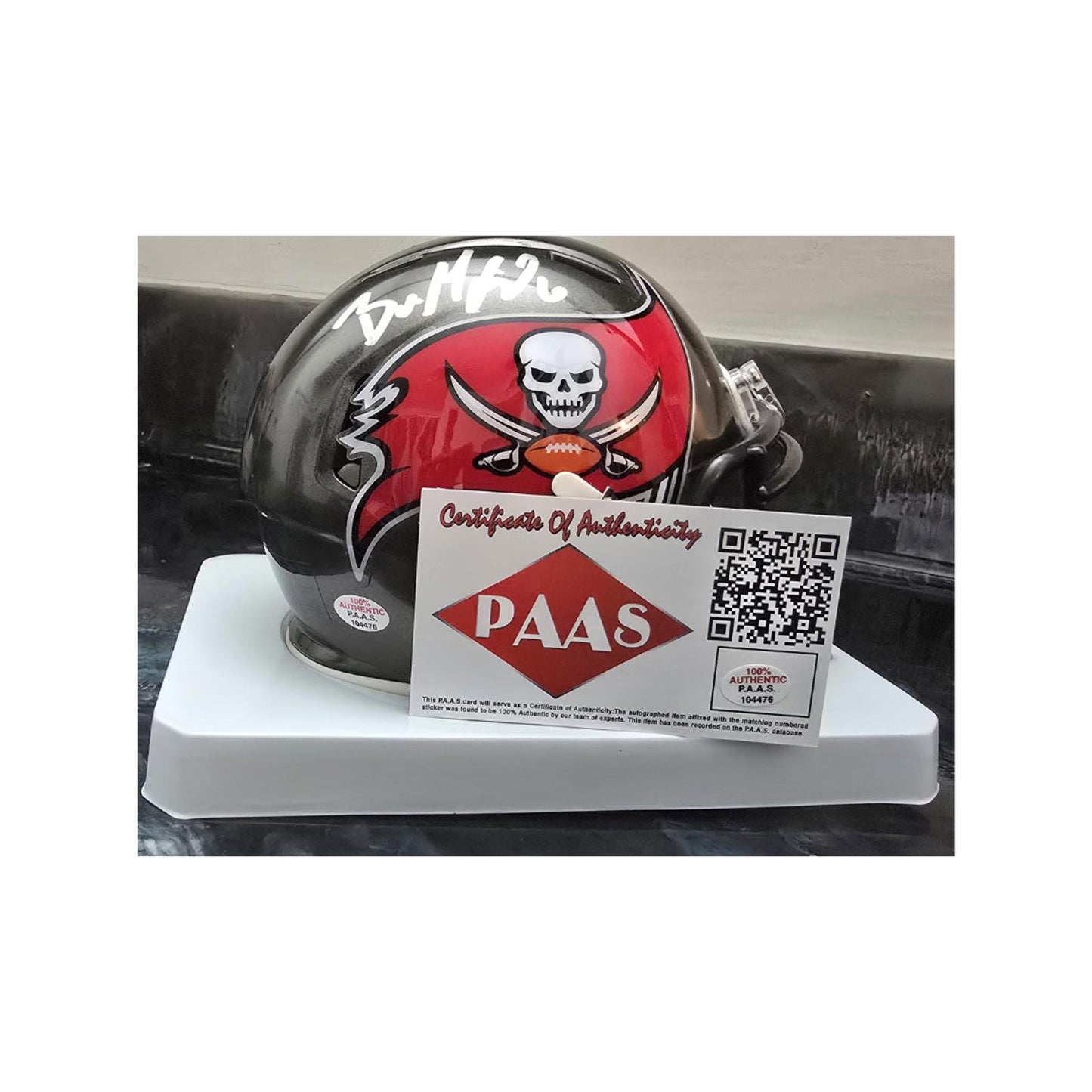 Baker Mayfield of the Tampa Bay Buccaneers autographed mini helmet With COA