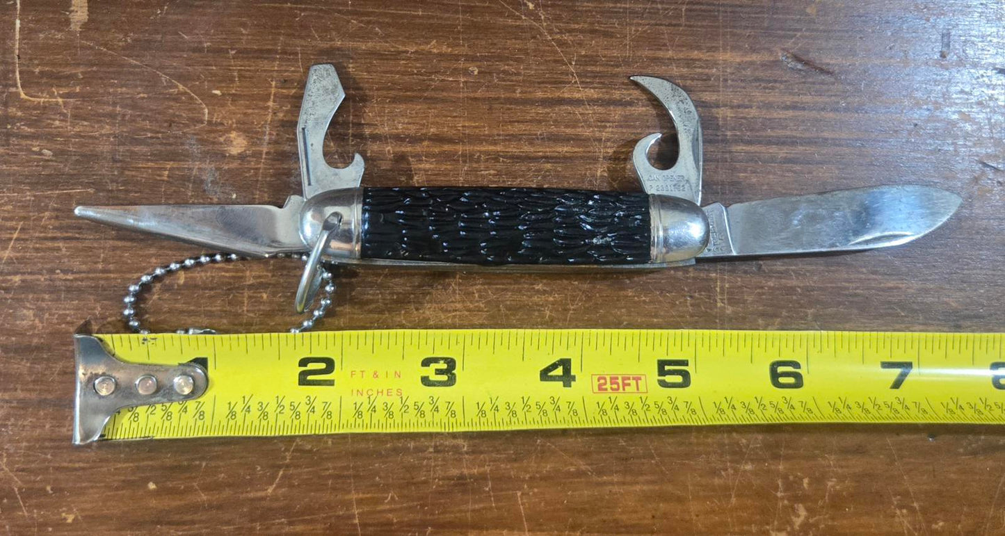 Vintage Imperial Kamp King 4 Blade Pocket Knife Scout Camp Hiking