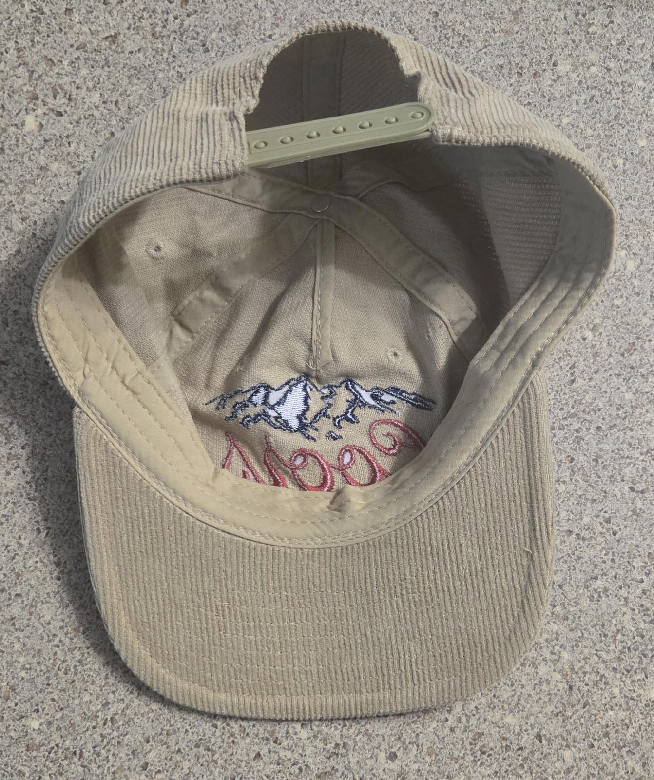 Coors Beer Alcholiania Men's Tan Snapback Cotton Corduroy Billed Hat