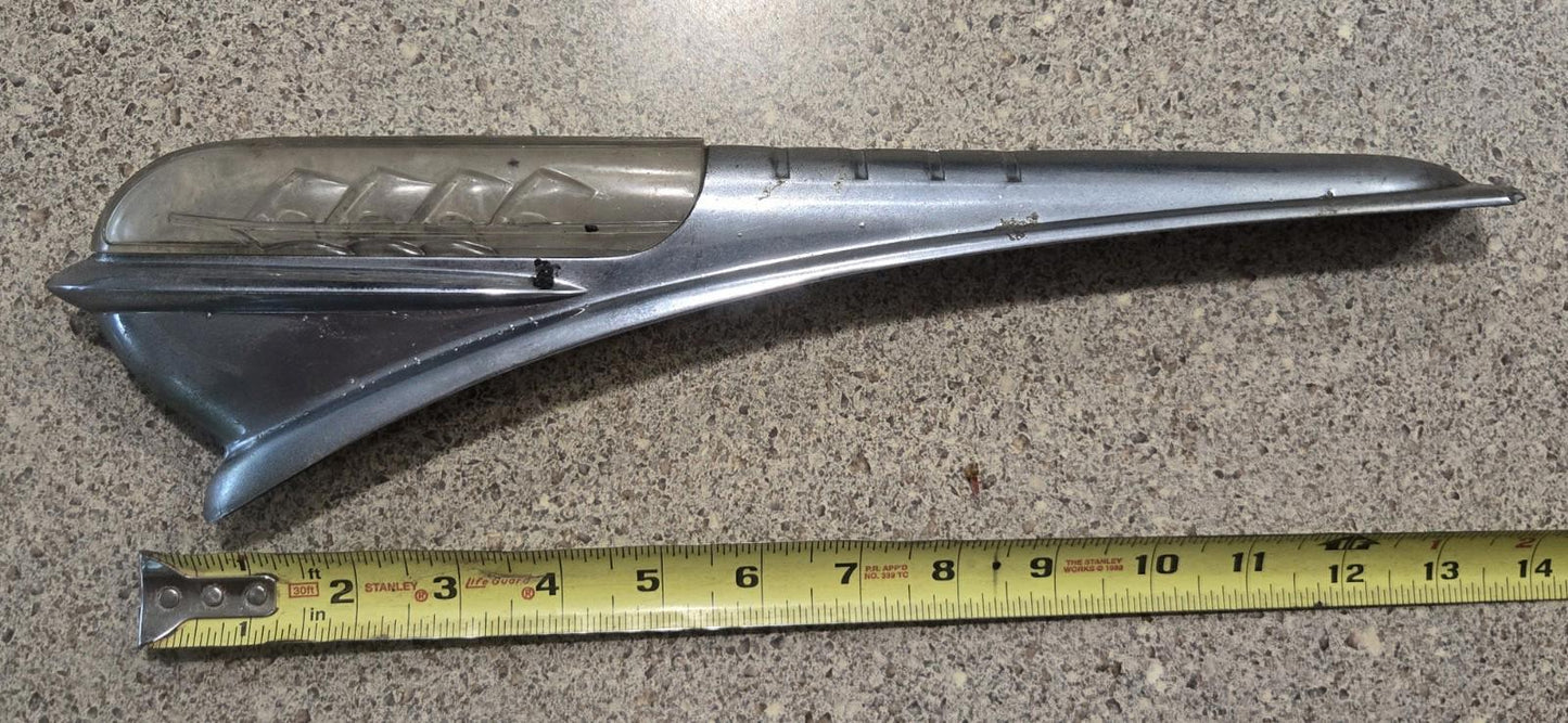 VTG Late 40's Chrome And Lucite Illuminated Plymouth Mayflower Hood Ornament