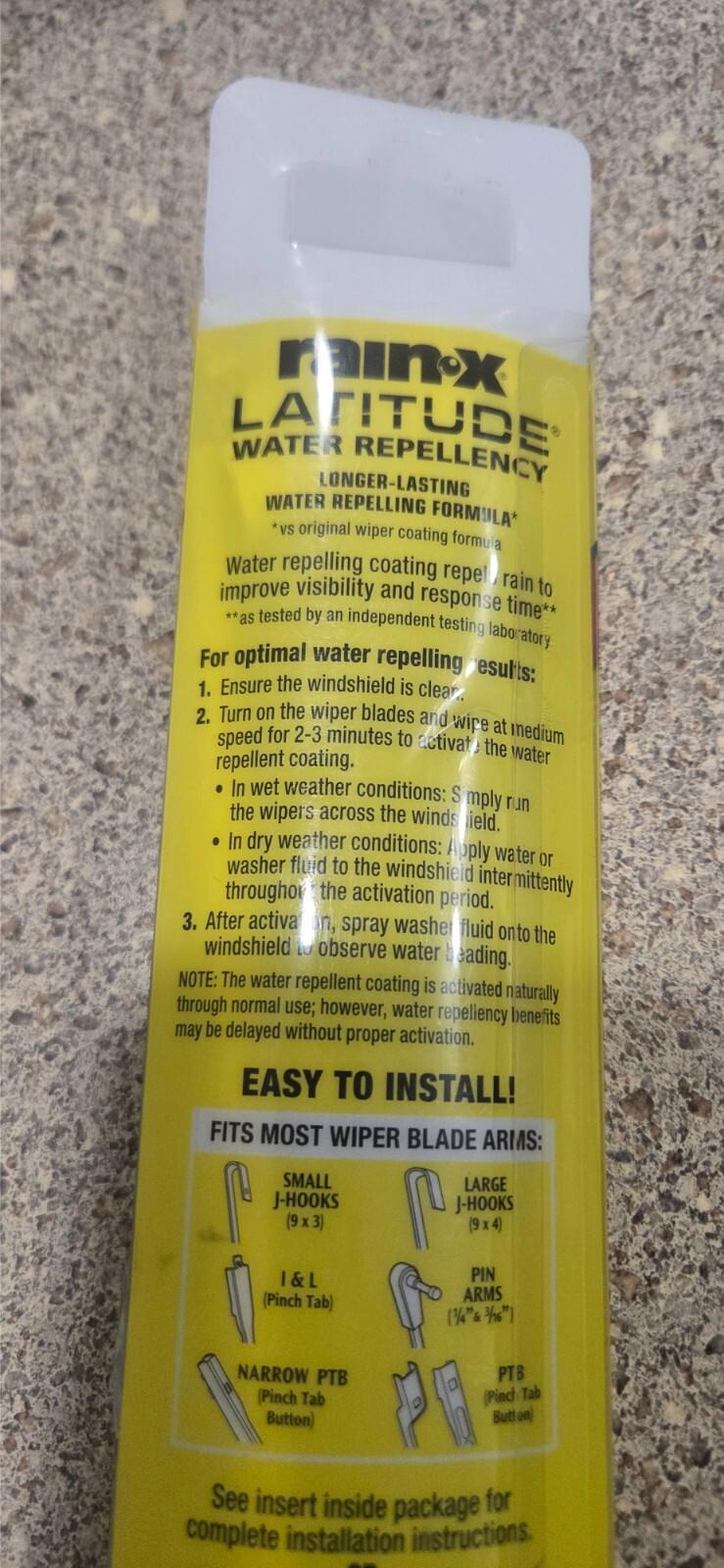 15" Rain-x Latitude Water Repellent Windshield Wiper Blade