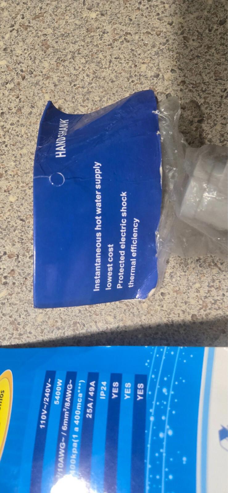 Instant Heat Heated Shower Head and Hand Shank