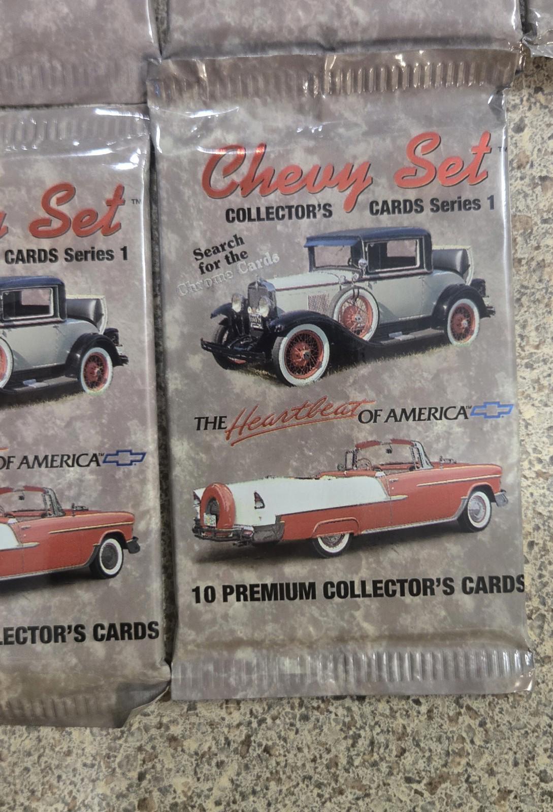 5 Pack Factory Sealed 1992 Collect A Card Chevy Set Series 1