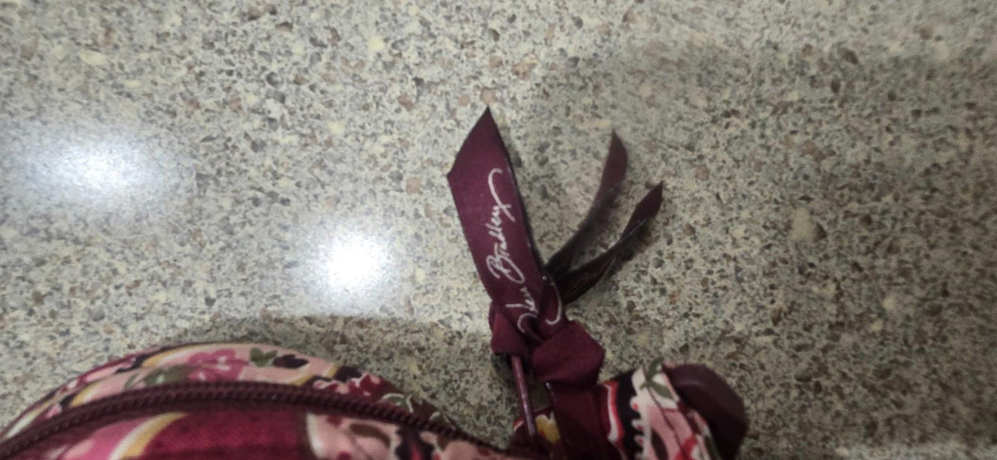 Vera Bradley Medium Piccadilly Plum Toggle Tote Purse w/ Shoulder Adj. Strap