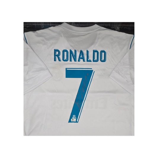Cristiano Ronaldo Real Madrid Autographed 2014-15 Adidas Home Soccer Jersey coa