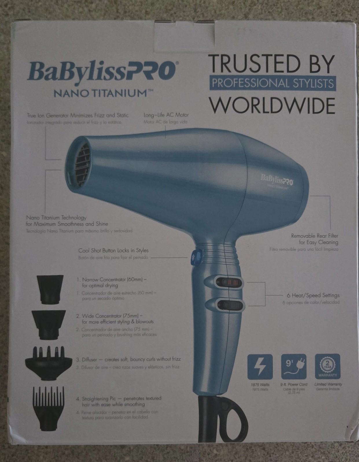 BaBylissPRO Nano Titanium Turbo Xtreme Professional Dryer Beauty Luxury Desiger