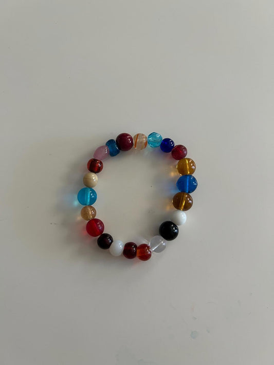 Multicolored Beaded Stretch Bracelet