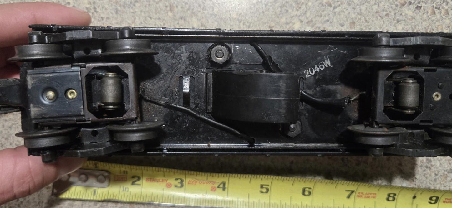 Lionel 2046 Hudson 4-6-4 Steam Engine W/ 2046w Tender Car Black Vintage O guage