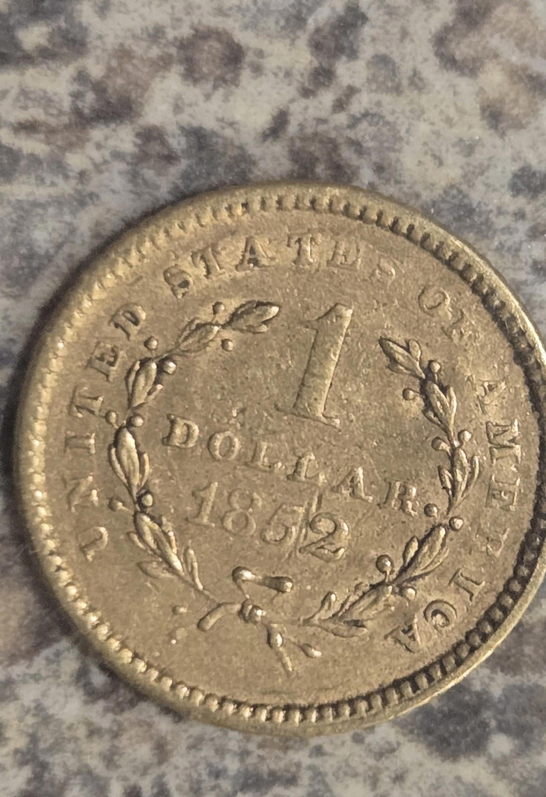 1852-P Liberty Head Gold Dollar Rare Beautiful Ungraded Coin Currency Bullion