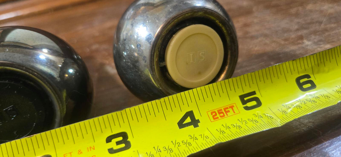 Vintage Silver Plated Metal Salt and Pepper Shakers