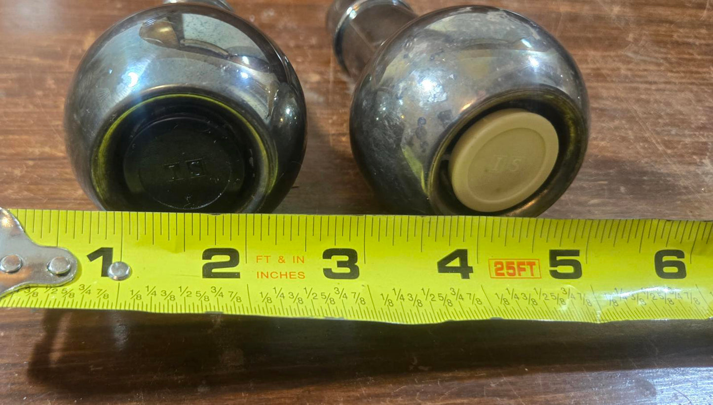Vintage Silver Plated Metal Salt and Pepper Shakers