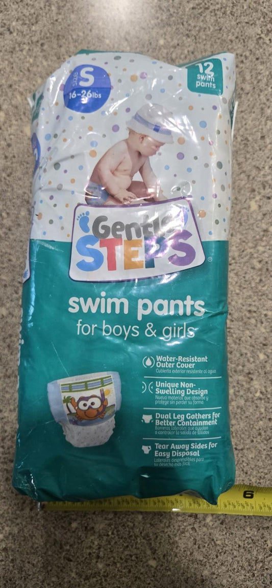 Set of 2 Pack Gentle Steps Unisex Swim Pants S 16-26 Lbs