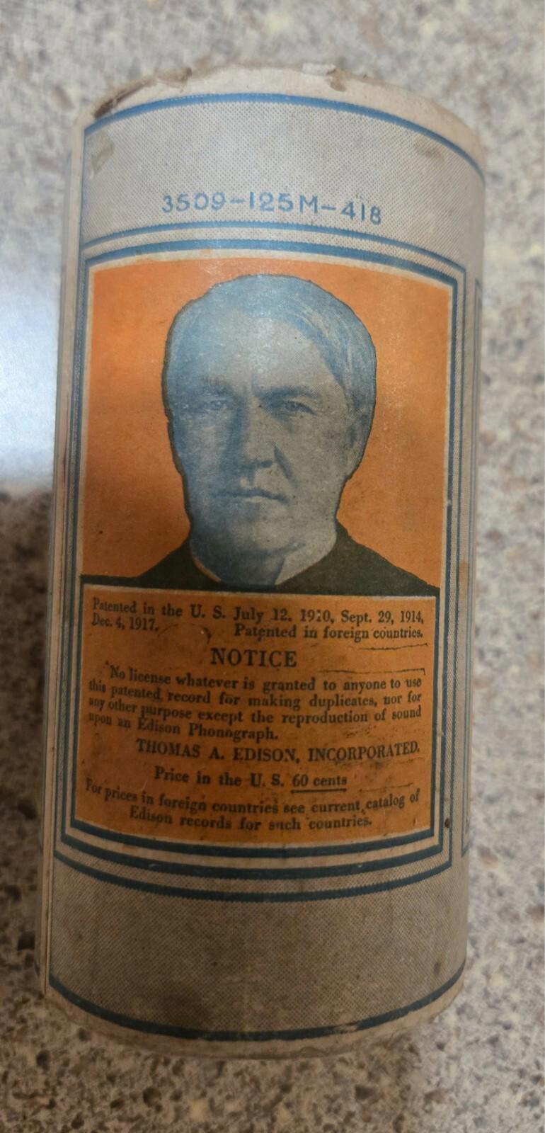 Lot of 7 Vtg  Edison Cylinder Records Blue Amberol 1901, 4158, 4082, 3630, 2029
