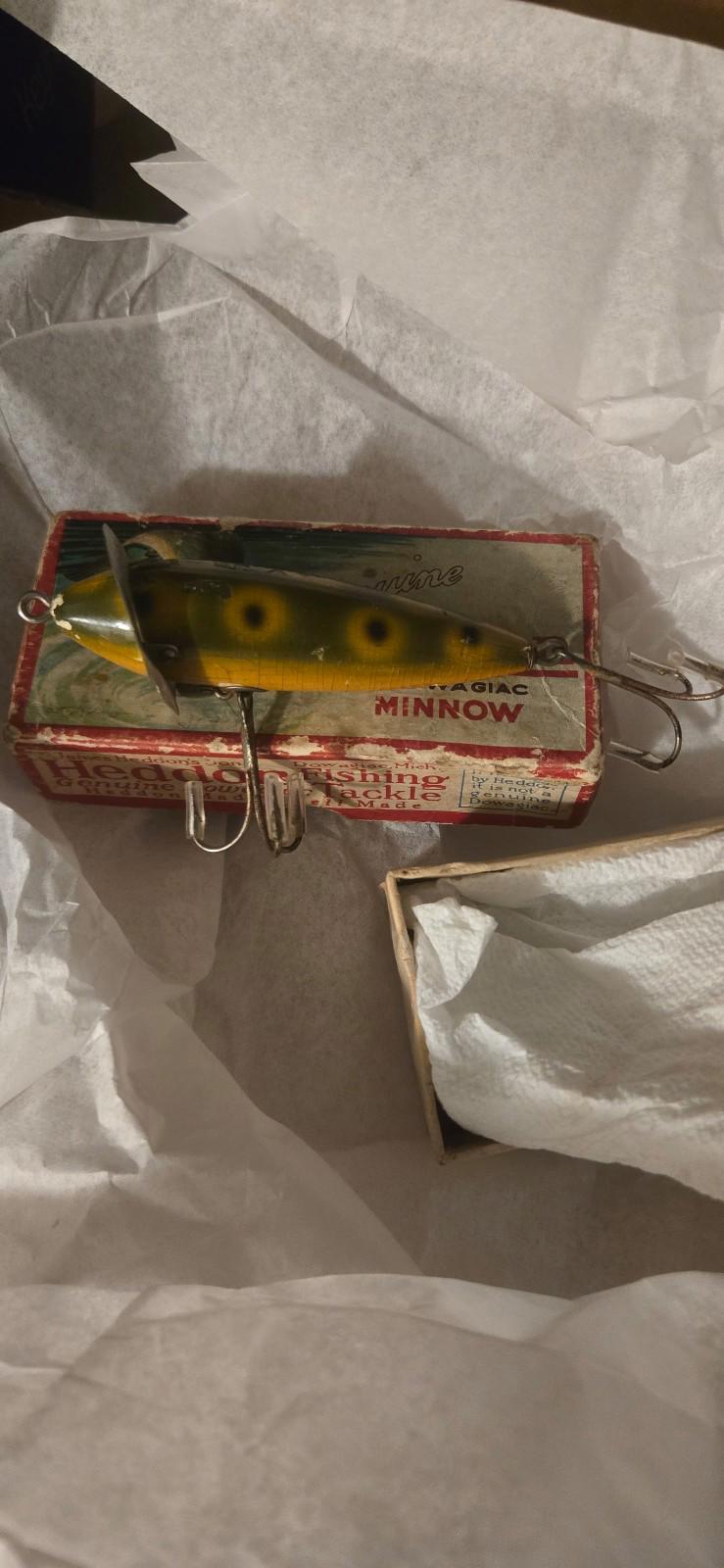 VTG #210 Surface Frog Fishing Lure Genuine Heddon Dowagiac Minnow  Box & Insert