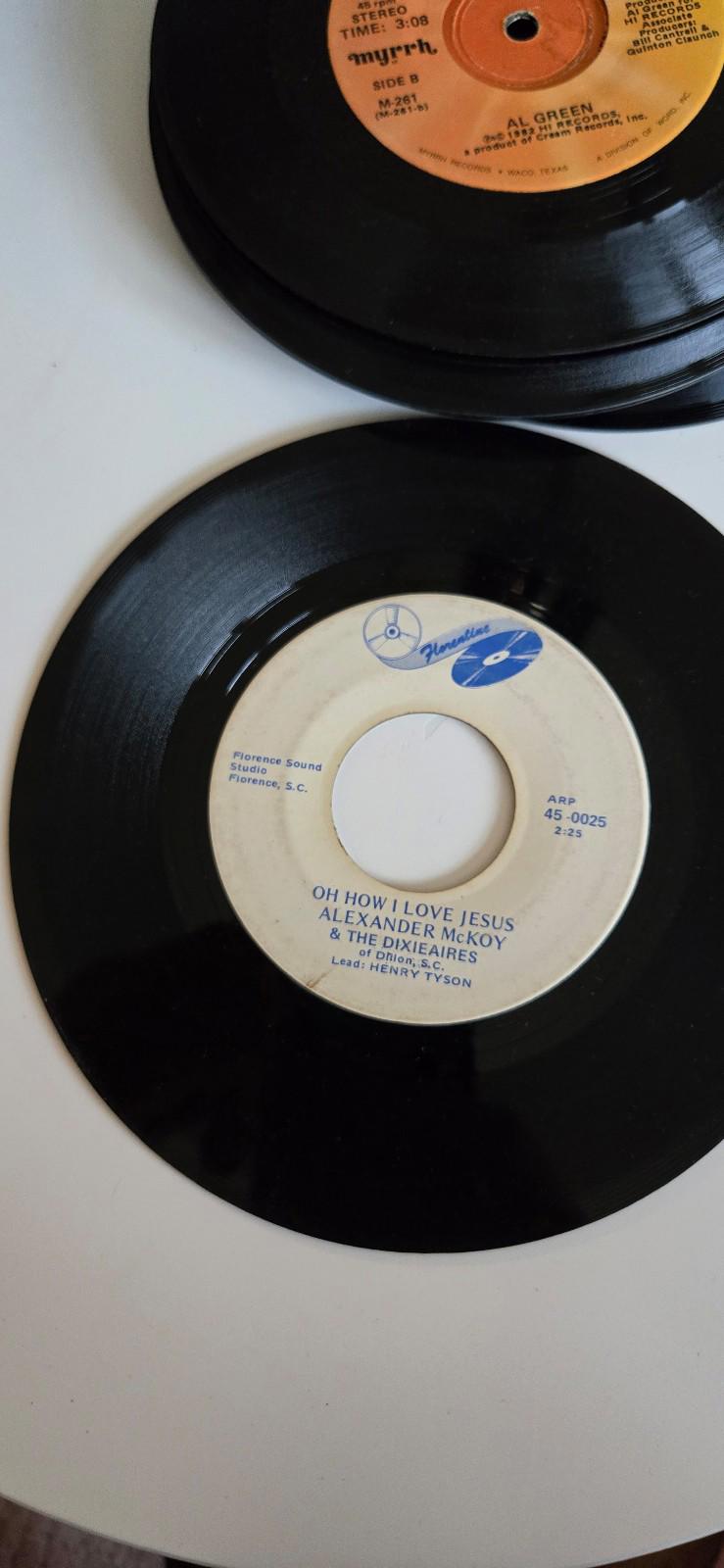7-inch 45 RPM Vinyl Record "Oh How I Love Jesus" "Sweeter Land" Alexander McKoy