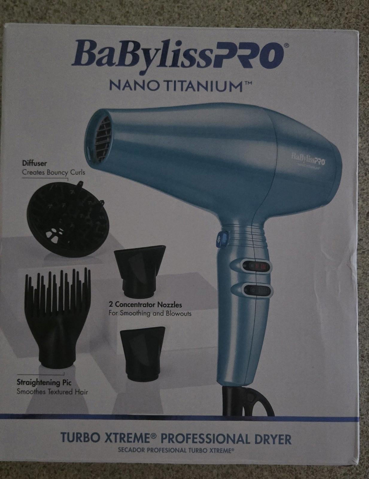 BaBylissPRO Nano Titanium Turbo Xtreme Professional Dryer Beauty Luxury Desiger