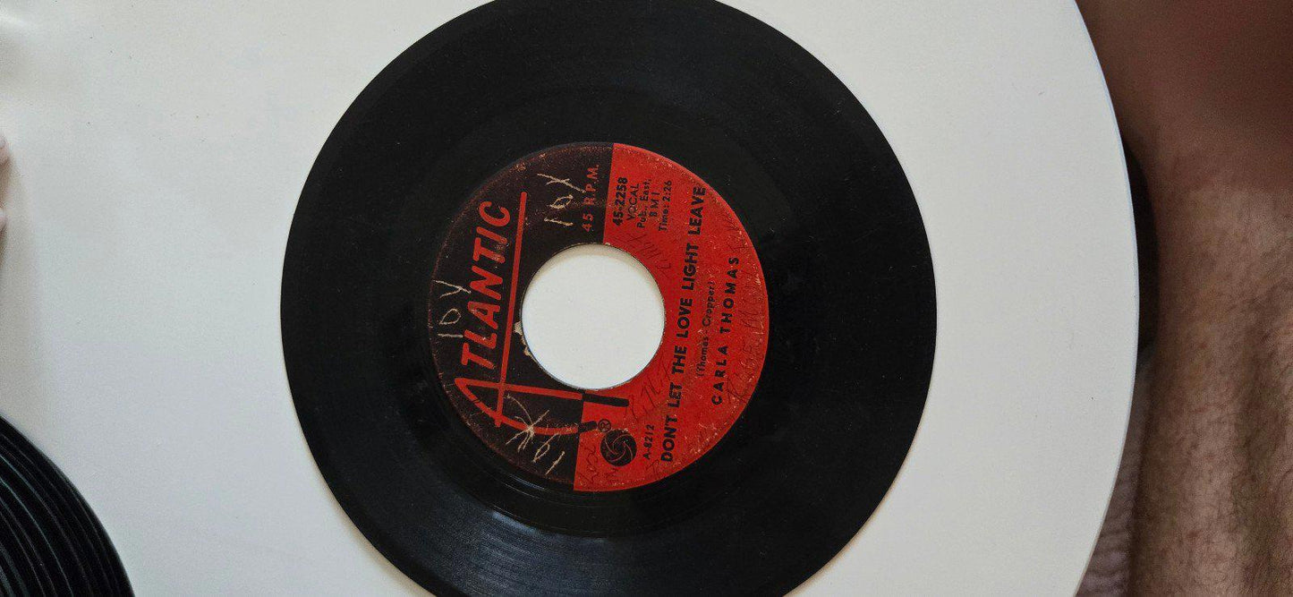7-inch 45 RPM Vinyl "A Woman's Love" "Don't Let The Love Light Leave" Carla Thom