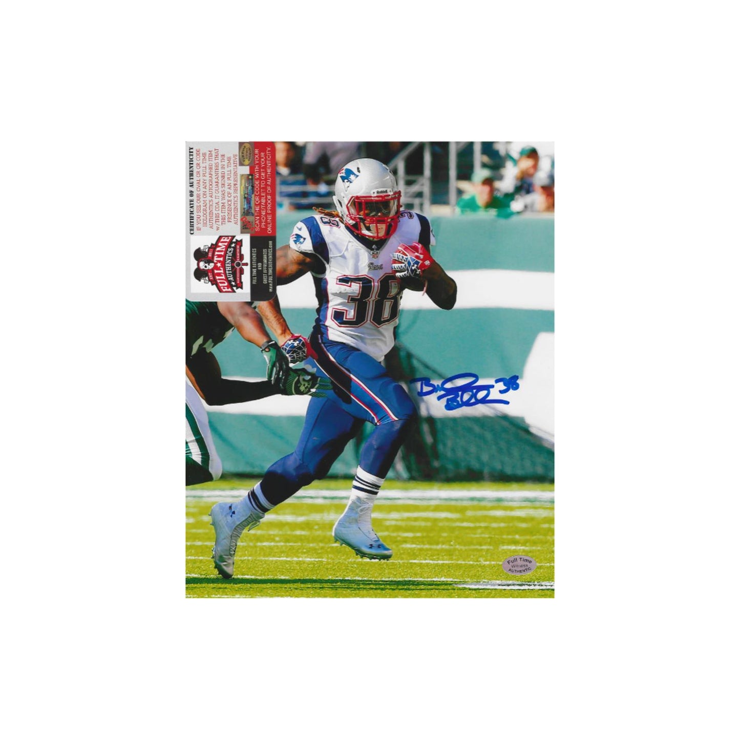 Brandon Bolden New England Patriots Autographed 8x10 Photo With COA