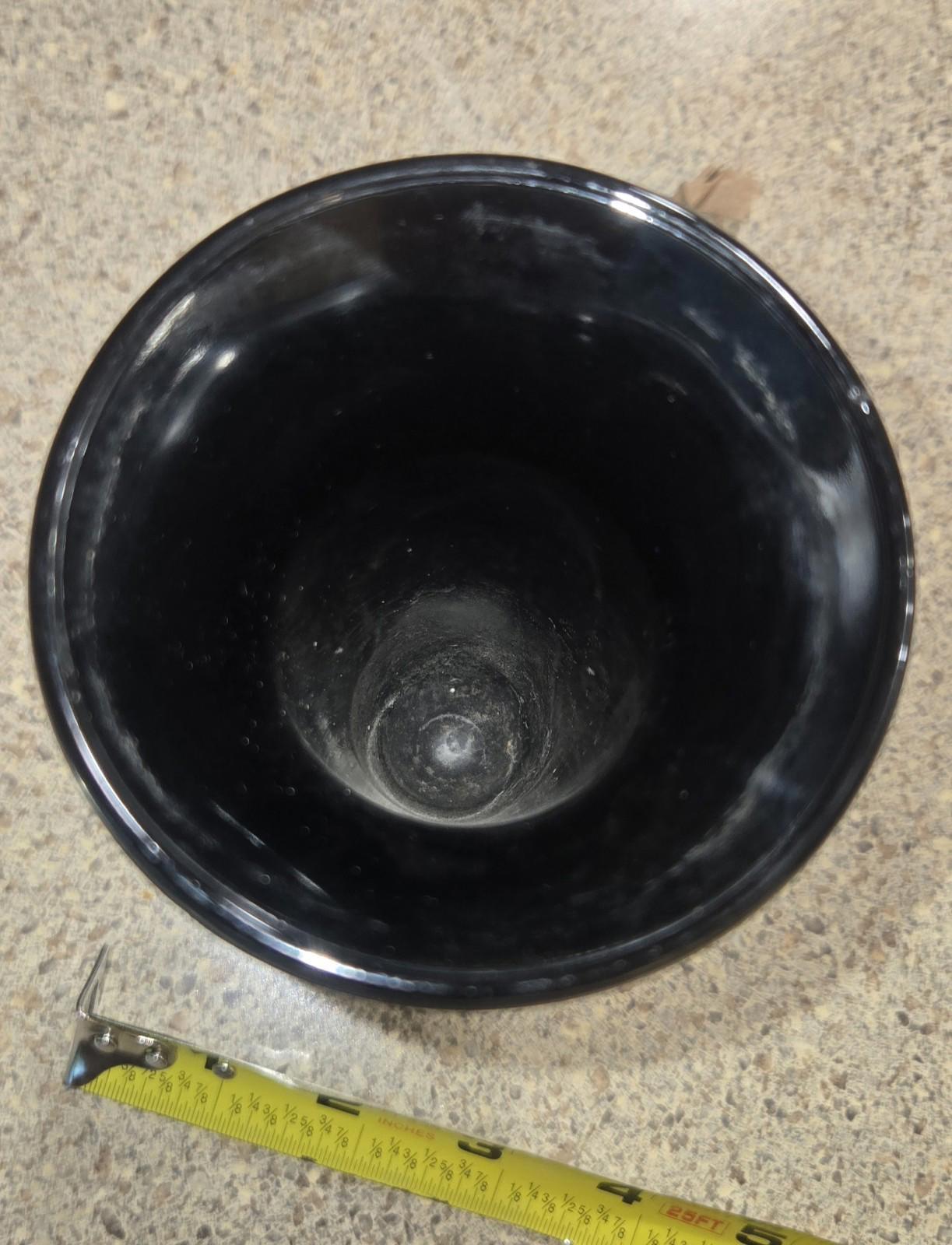 1940 Black Amethyst Glass Bud Vase With Sterling Silver Overlay Floral Pattern