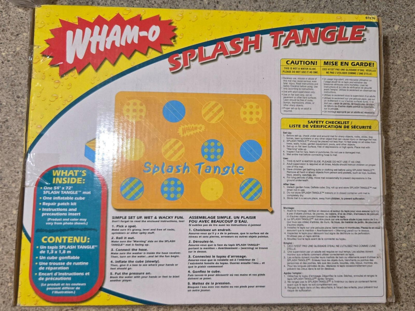 Wham-O Splash Tangle Outdoor Yard Twister Style Water Game Mat New in Box